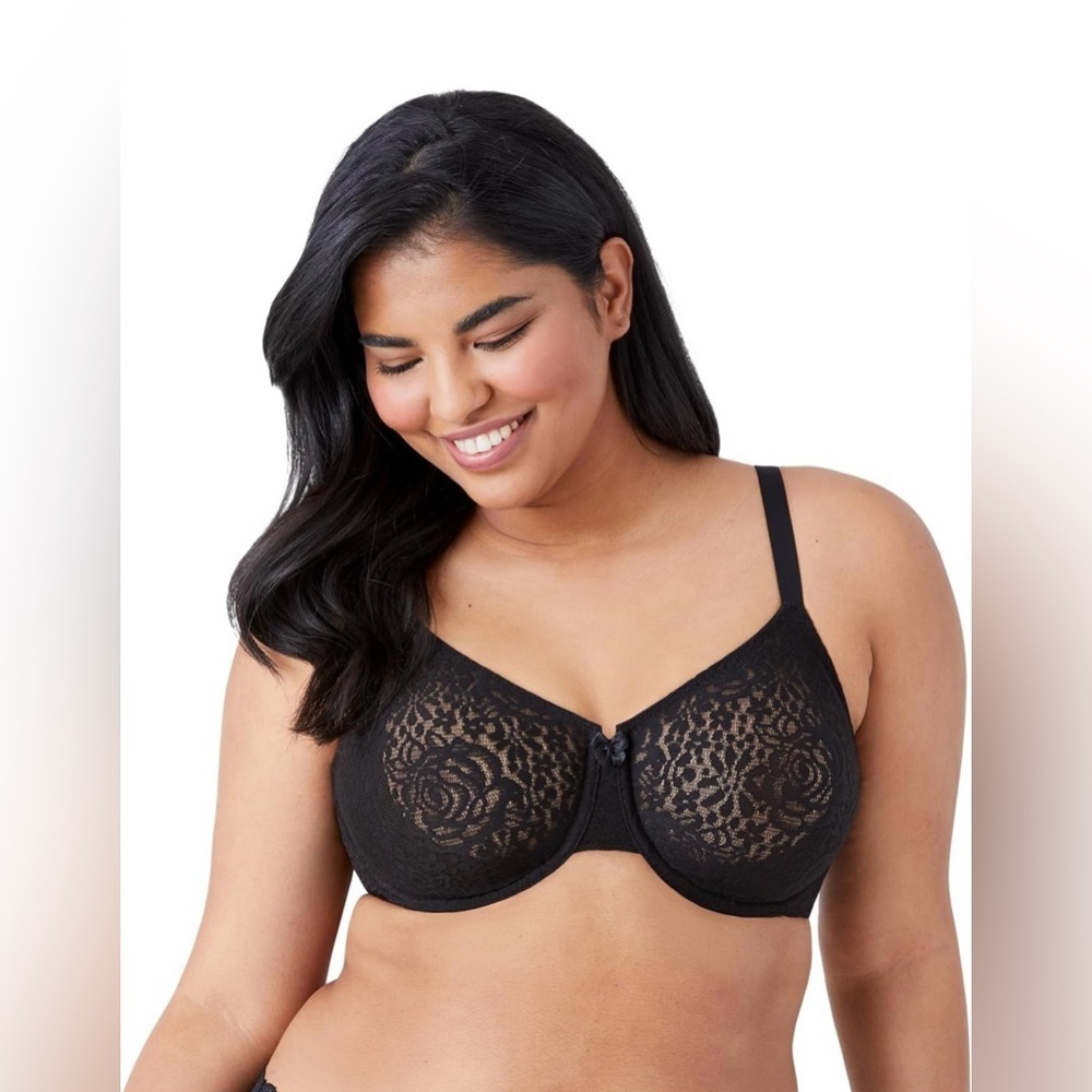 Wacoal Women's Halo Lace underwire bra, Black, 34C